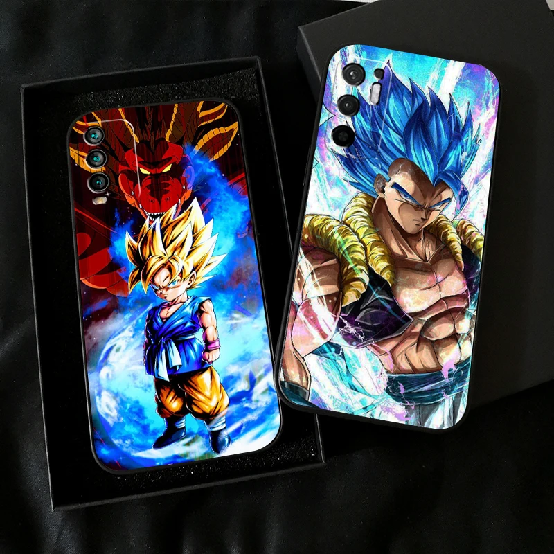 

Dragon Ball Super Goku Anime For Xiaomi Redmi Note 10 10S 10T 9 9S 9T 5G Phone Case For Redmi 10 9 9T 9A 9C Liquid Silicon