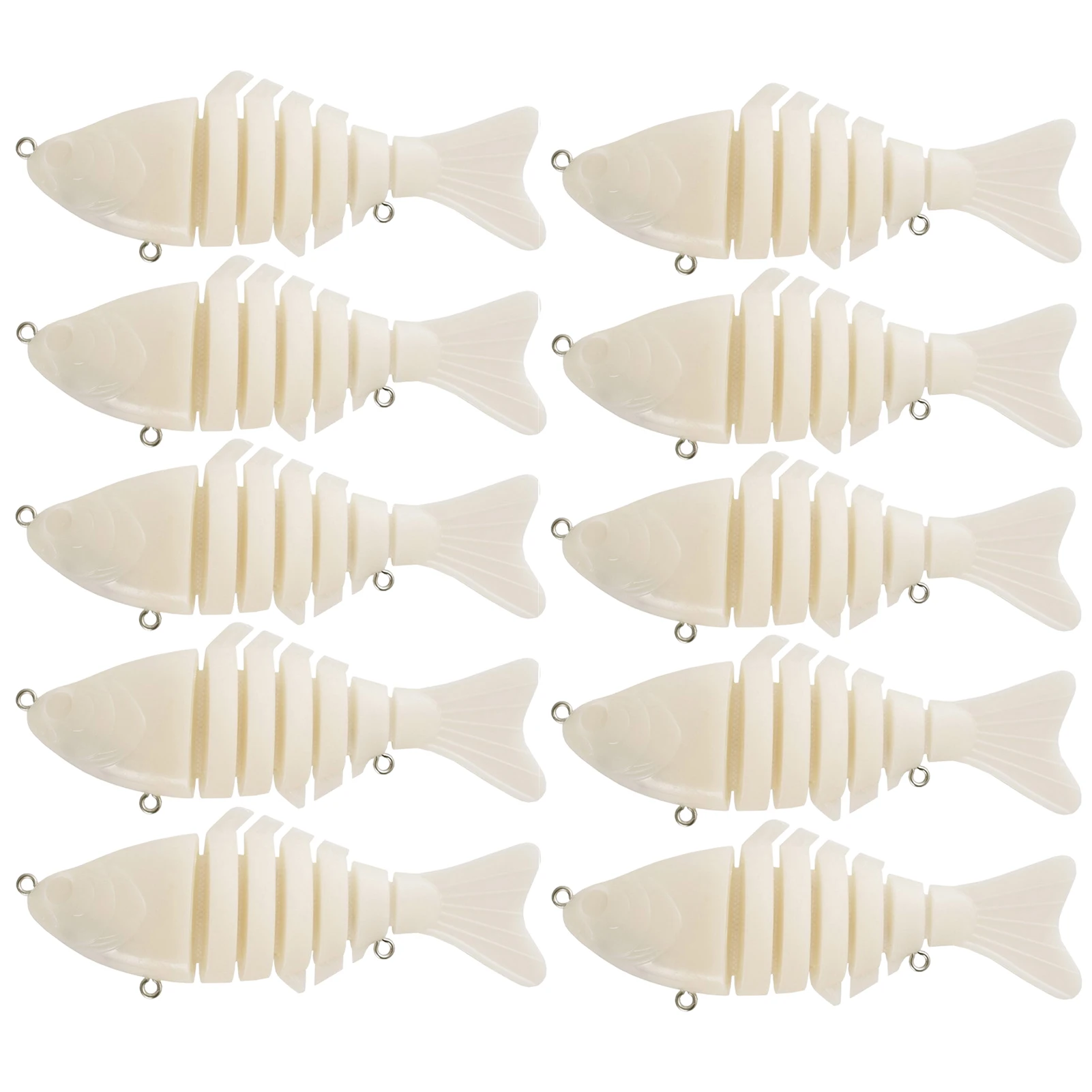 10 шт./лот многосекционные неокрашенные приманки для рыбалки 9 8 см 13 5 г сделай сам