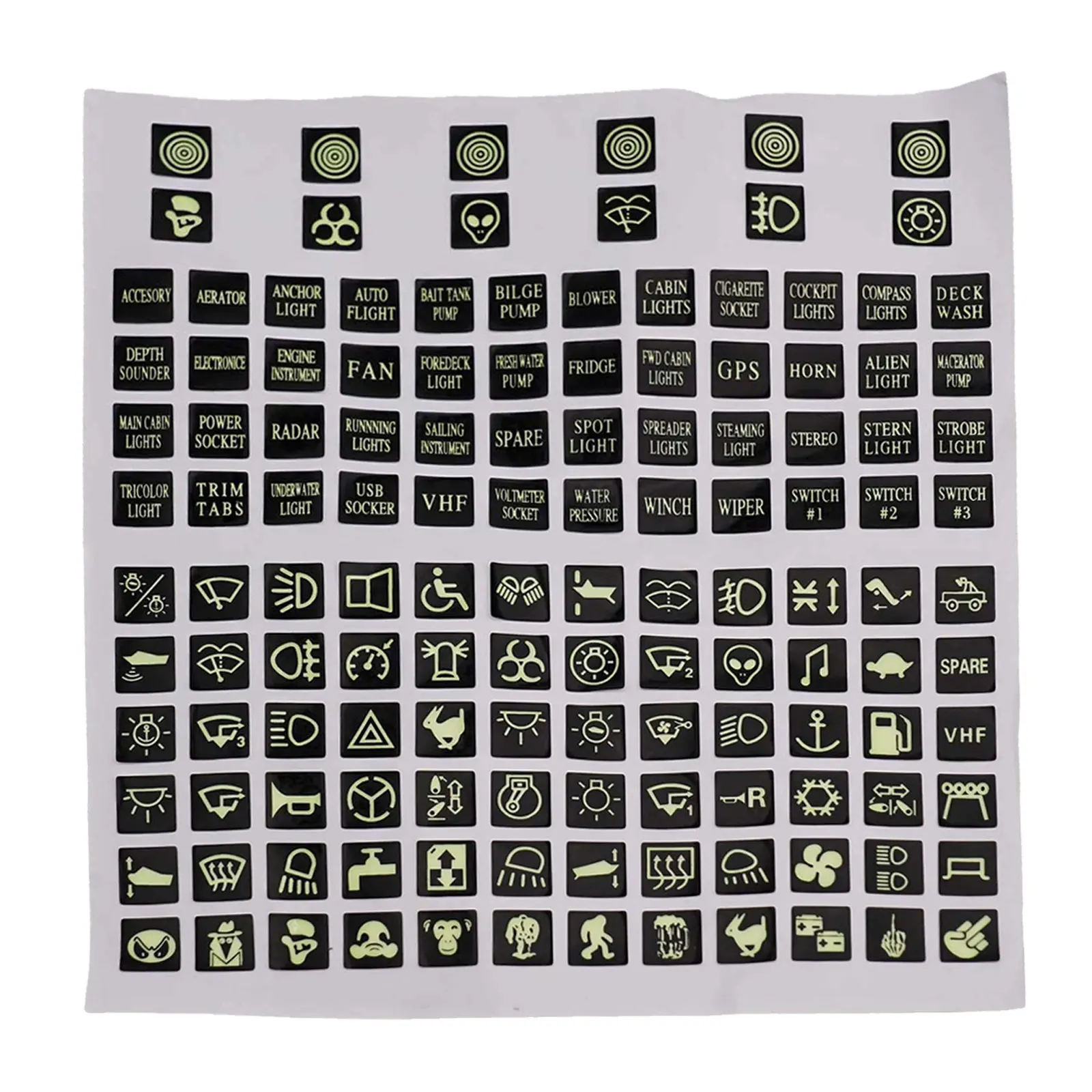 Автомобильная светящаяся наклейка на цепную панель для морского пехотинца