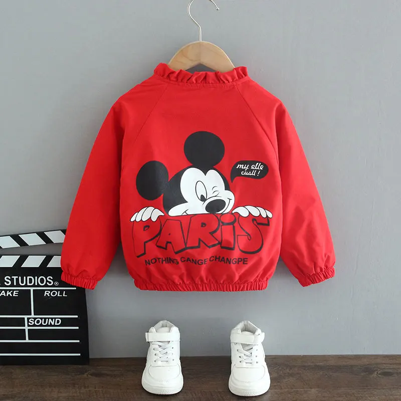 

New Children's Clothing Cartoon Mickey Minnie Jacket Boys Girls Baby Outing Clothes Jacket Children Coat 1-12Y Donald Duck