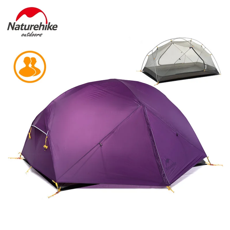 

Палатка Naturehike Mongar туристическая на 2 человек, нейлоновая двухслойная, водонепроницаемая, для отдыха на открытом воздухе, Походов, Кемпинга