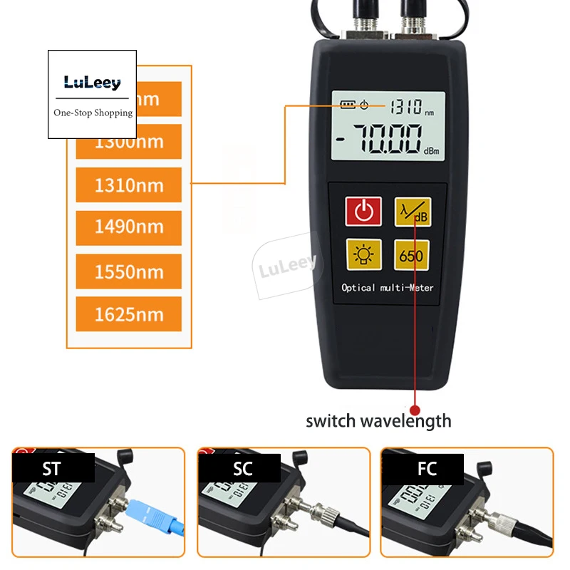 

50 мВт 800 мАч 3 в 1 оптический измеритель мощности машина с крассветильник может заряжать светильник 15 км 20 км 25 км 30 мВт FTTH VFL OPM