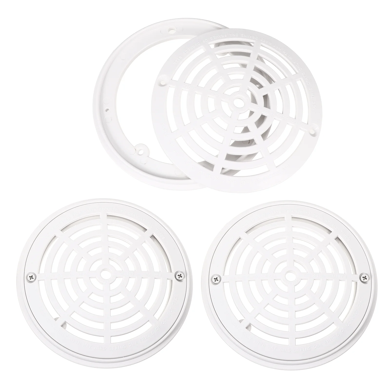 

3pcs Pool Drain Cover Replacement Swimming Pool Drain Cover Pool Round Grate Pool Plate Floor Drain Cover