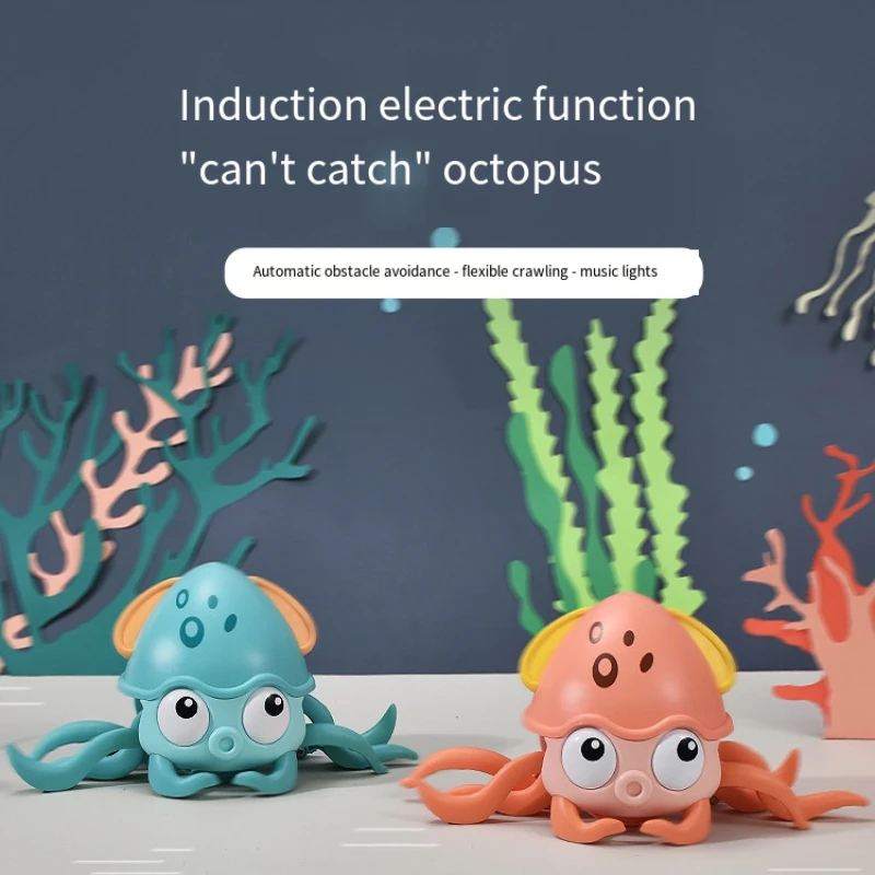 

New Baby Toy Walking Crab Toy Induction Obstacle Avoidance Induction Escape Crab Toy with Music LED Lights Baby Tamagotchi