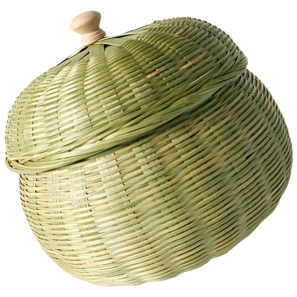 

Basket Storage Fruit Water Portable Candy Organizer Sundries Round Ricker Egg Servingbamboo Storagelidrattan Bread Hyacinth