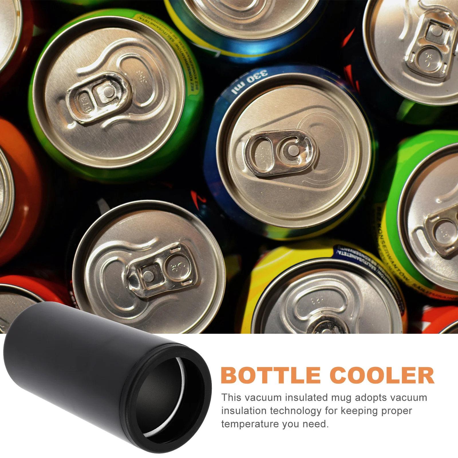 Охладитель для пивных бутылок рукава из нержавеющей стали изолированный