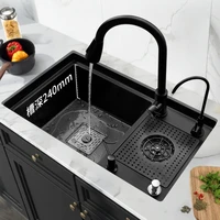 high pressure cup washer sink nano stainless steel sink black kitchen sinks wash vegetables basin bar milk tea cafe