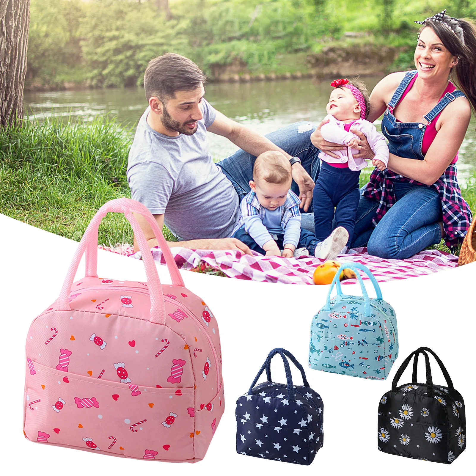 

Портативная сумка для ланча, новая термоизолированная коробка для ланча, сумки для женщин, удобная коробка, сумки для еды