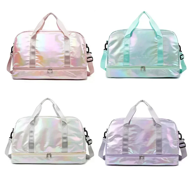 

Women's Travel Bag Large Capacity Handbag Shoulder Bag Casual Crossbody Luggage Bag Dry Wet Separation Sports Fitness Bag