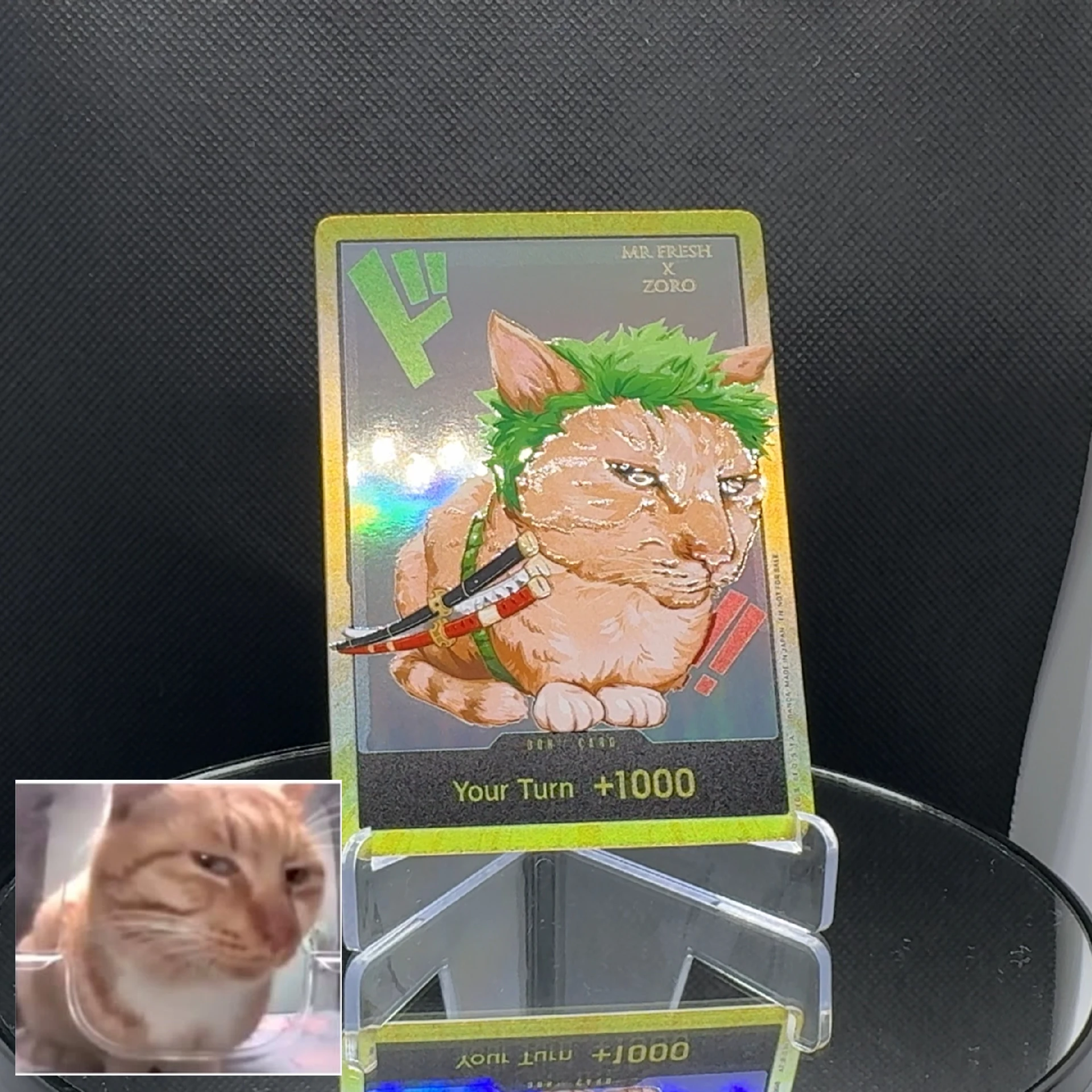 Фото One Piece TCG OPCG English DON card Cat Luffy Zoro Sanji Chopper Robin Franky Ace Buggy Doflamingo Law Домашняя карта Proxy Don Card №3