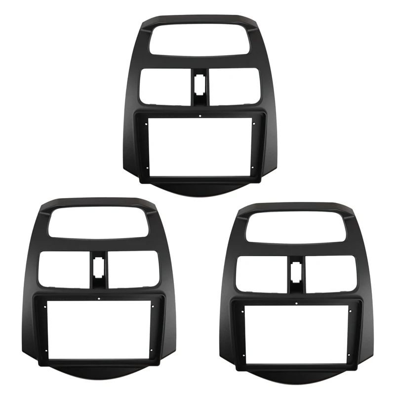 

3Pcs 9 Inch Radio Fascias For Chevrolet Spark 2010-2013 Double Din DVD Stereo Panel