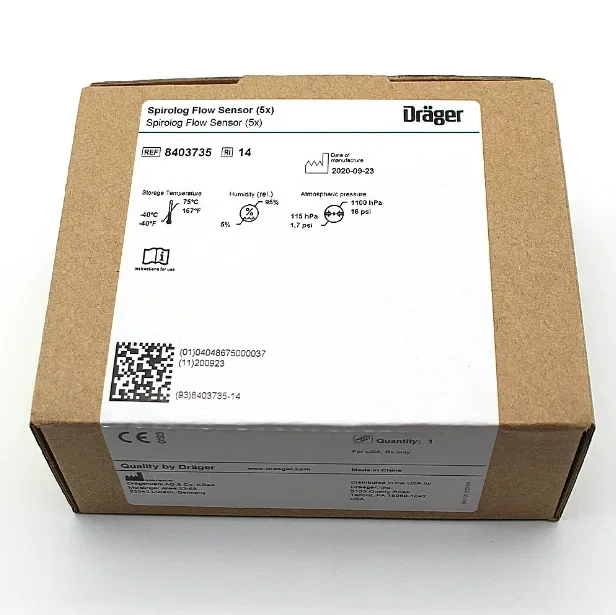 5 шт. Оригинальный Новый спиролограммный Датчик потока для drager Savina / Savina300 8403735