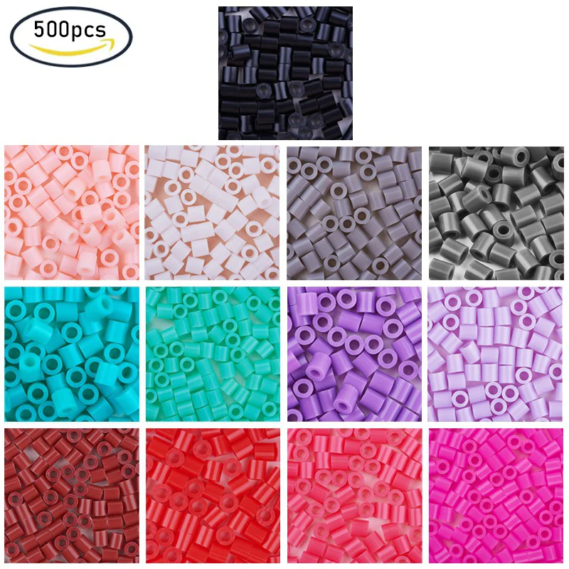 

500Pcs Melty Beads PE DIY Fuse Beads Refills Perler Beads