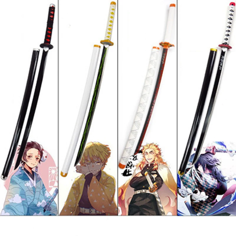 

75CM Demon Slayer 1:1 Sunwheel Knife Tanjirou Katana Bamboo Anime Weapon Model Ninja Kids Toys Cosplay Prop Boy Gifts Collection