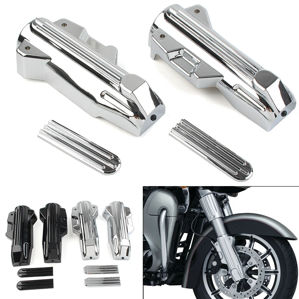 4x верхняя вилка мотоцикла слайдер акценты нижняя крышка вилки для Harley Electra Street Road