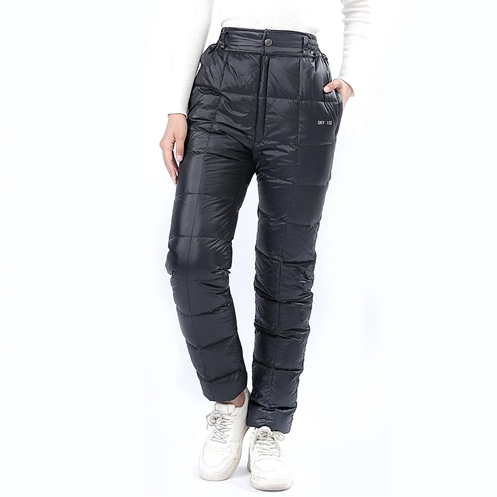 Зимние Лыжные Брюки Унисекс С Наполнителем Из Гусиного Пуха Теплые