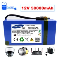 power 12v lithium ion battery pack dc 12 6v 50ah accumulator battery with eu plug12 6v 1a chargerdc bus head wire