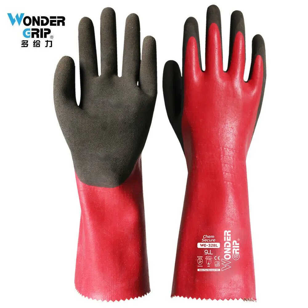 Рабочие перчатки LPRED WG-328L водонепроницаемые химически стойкие