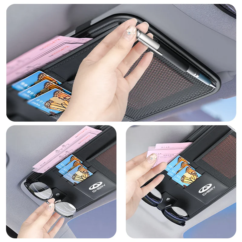 Автомобильный органайзер для солнцезащитного козырька Chery Tiggo 2 3 4 5 6 7 3X 5X Pro Arzo T11