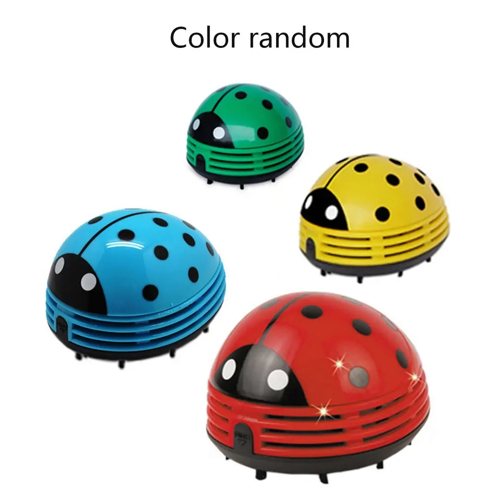 

Cute Lovely Ladybug Dust Collector Desktop Cleaning Brushes Mini Desktop Vacuum Cleaner Home Office Keyboard Cleaner Hot New