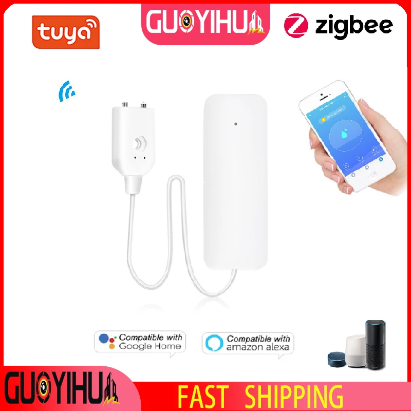 

Сигнализация Tuya Zigbee3.0 для дома, автономный датчик утечки воды, детектор перелива, охранная сигнализация с шлюзом