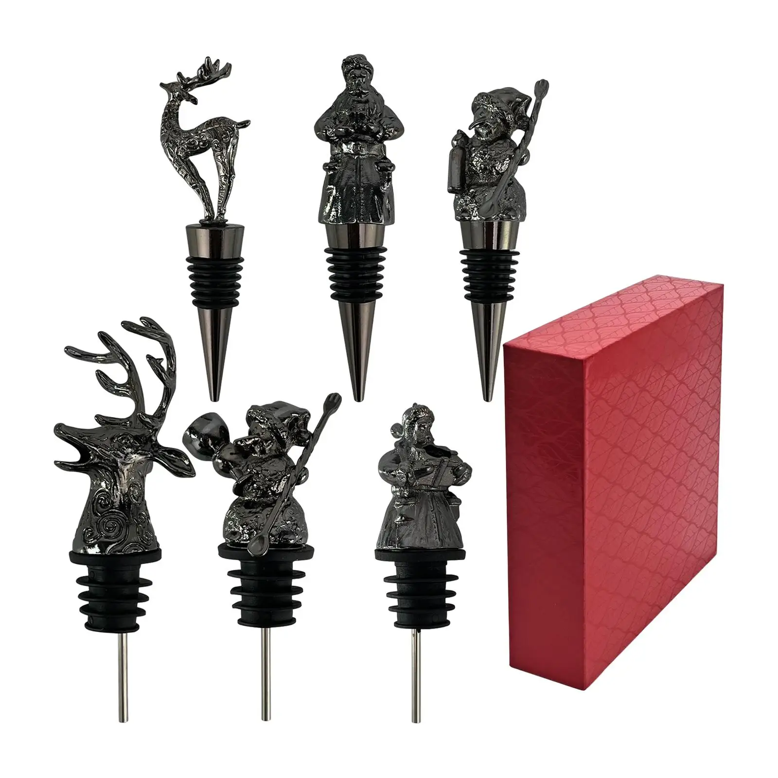 

6Pcs Bottle Pourer Gift Bottle Stopper Beverage Accessories for Coffee Shops Restaurants