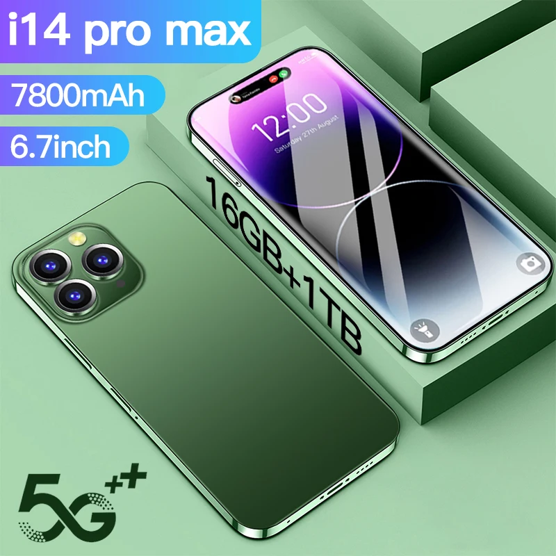 

Смартфон i14 Pro Max, 6,7 дюйма, 16 + 1 ТБ, 7800 мАч