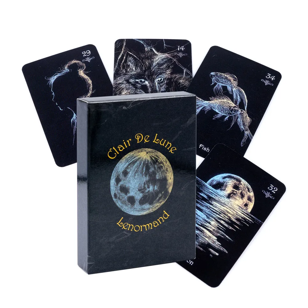 

Newest clair de lenormand oracle cards Fate Divination Tarot Card Board Game With Online Guidebook For Adult Children Game