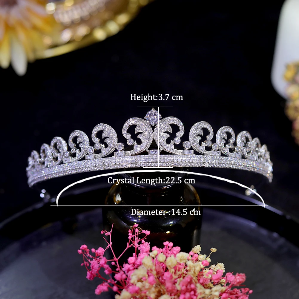 Женская свадебная тиара с фианитом в европейском стиле