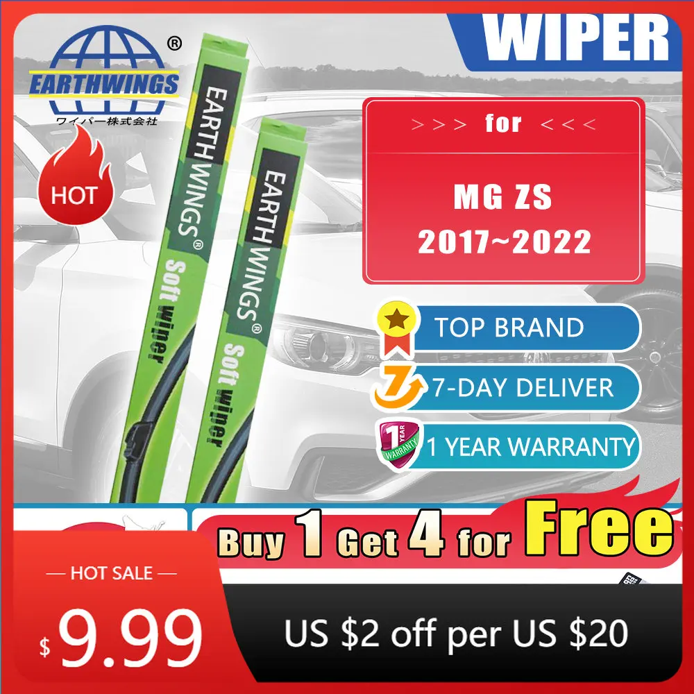 

For MG ZS EV MGZS MGZSEV 2017 2018 2019 2020 2021 2022 Front Wiper Blades Brushes Cleaning Windshield Windscreen Car Accessories