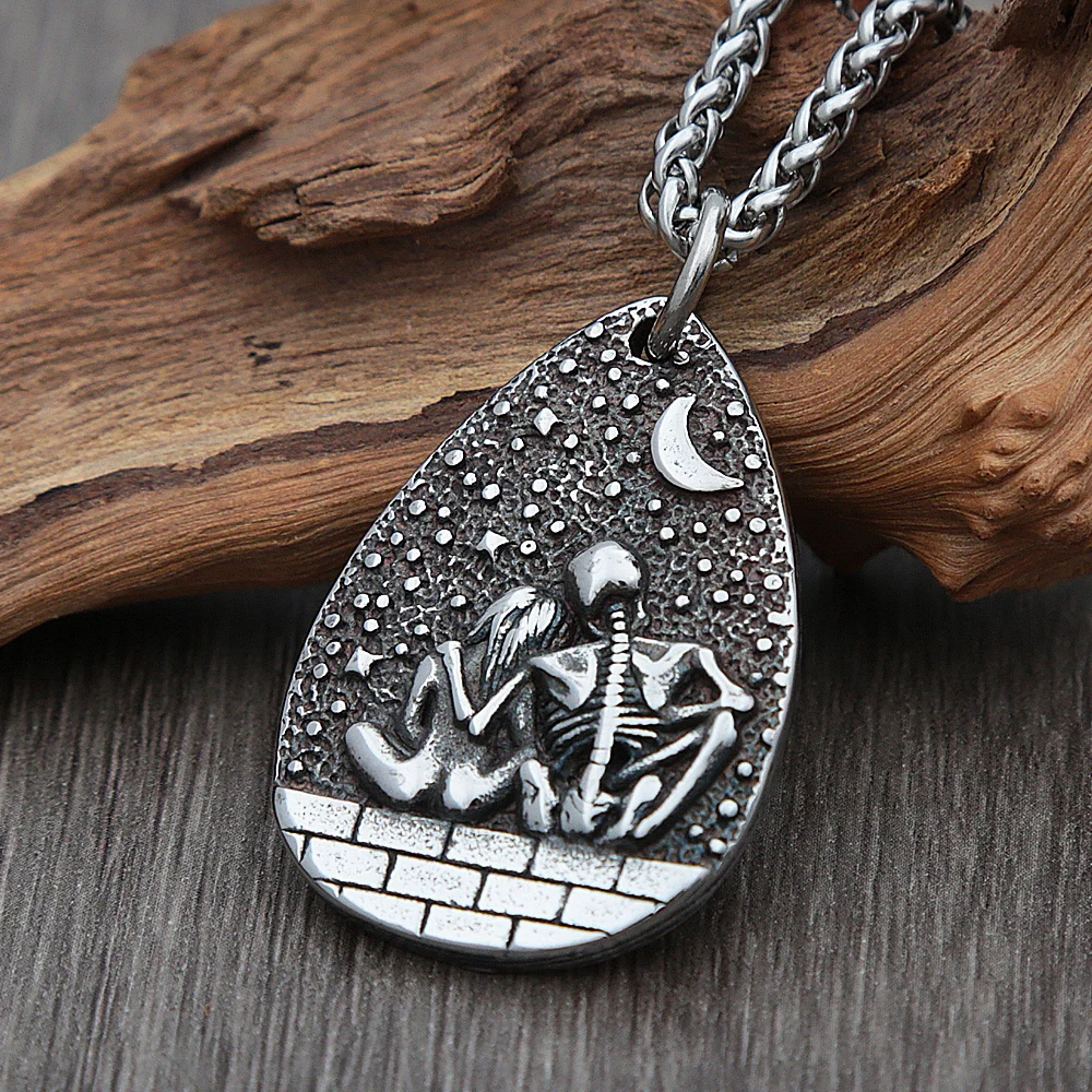 Ожерелье с подвеской в стиле панк креативное украшение хип-хоп изображением