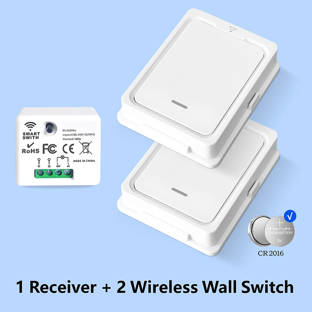 

Беспроводной интеллектуальный выключатель SLMPLEFUN 433 МГц для лампы