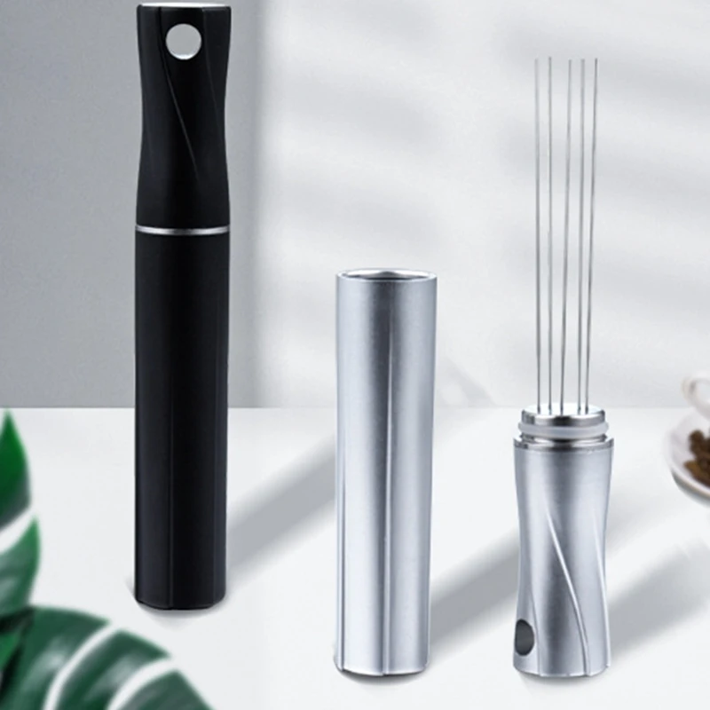 

WDT Tool Espresso Distribution Tool 5 Needles Espresso Coffee Stirrer Handle Stirring Needle With Stand Black