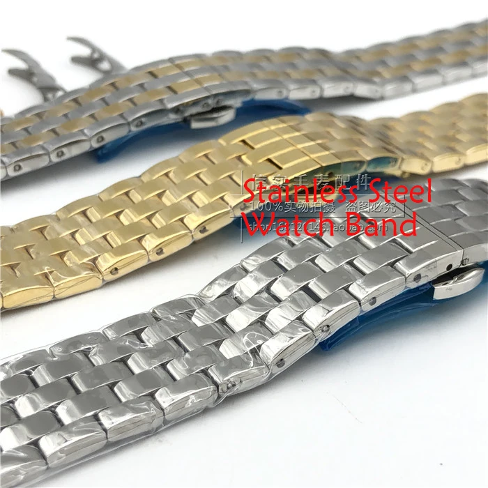 New 18 19 20 21 22 12mm High Quality Watchband Watch Parts male strip Solid Stainless steel bracelets straps for branded watch