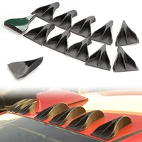 10pcs Car SUV Universal carbon fiber Vortex Generators Roof Shark Fins Spoiler Wing Kit