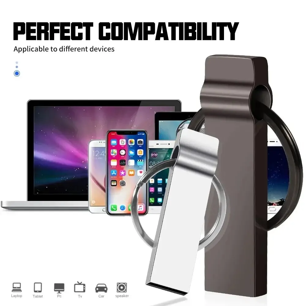 Высокоскоростные флэш-накопители USB 64 ГБ серебристый металлический свисток