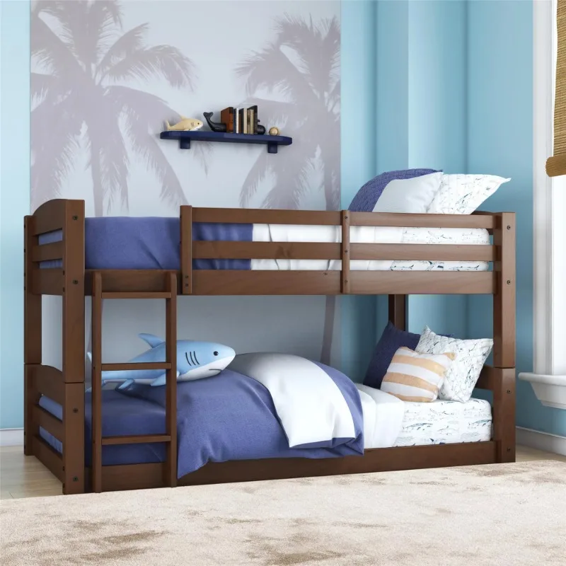 

Better Homes and Gardens Tristan Twin-over-Twin Convertible Floor Bunk Bed, Mocha
