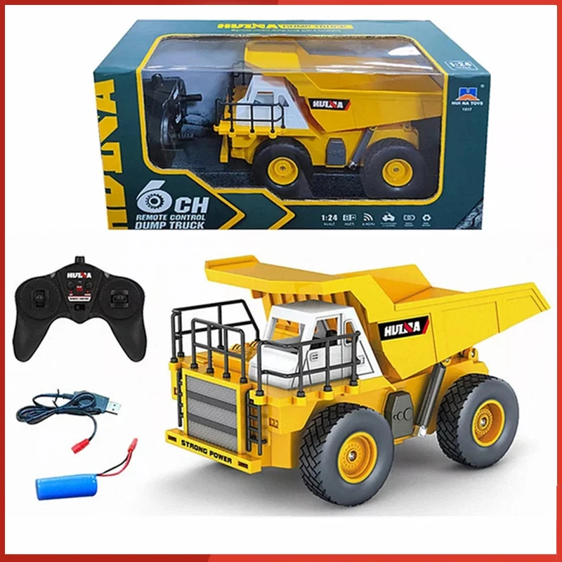 Радиоуправляемый самосвал Huina Rc 2,4, 6 каналов, Радиоуправляемый трактор, детские игрушки для мальчиков, рождественские подарки, масштаб 1:24, 1517 ГГц
