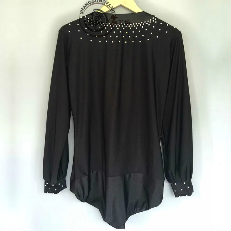 Мужская профессиональная танцевальная одежда черный высококачественный