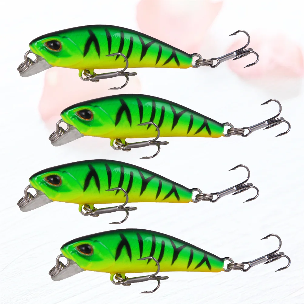 

4 шт., пластиковые рыболовные приманки в форме рыбы