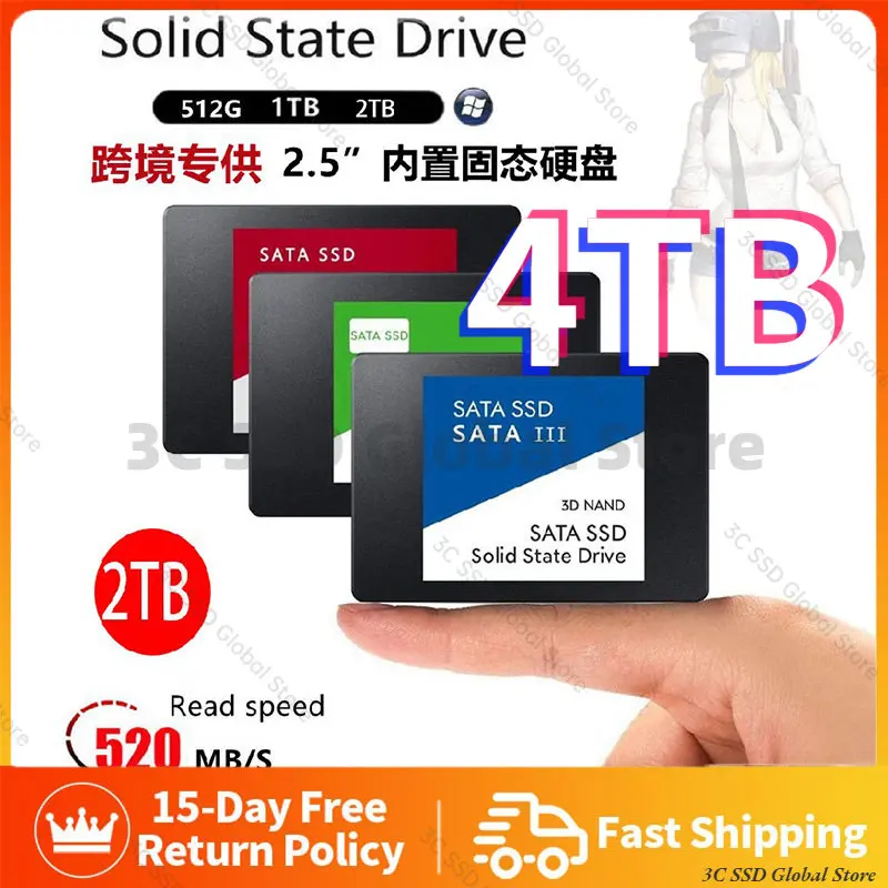 

4TB Solid State Drive 1TB M.2 SATA Interface Network Storage 2TB SSD Solid State Drive Hard Disk High Capacity For Laptops