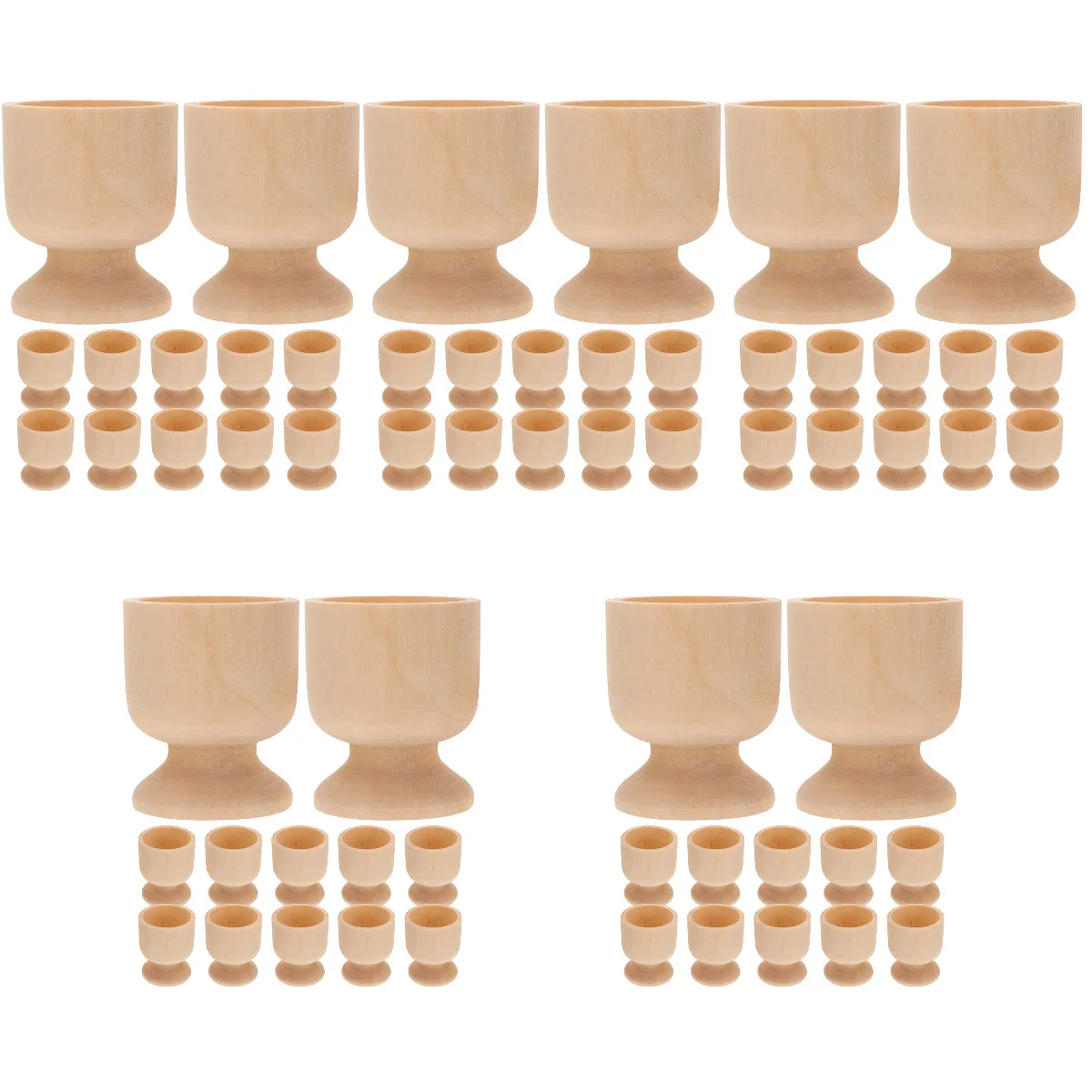 

60 pcs Sturdy Portable Useful Tiny Lasting-use Holder For Egg Children DIY Egg Cup for Festival Decor Handcraft