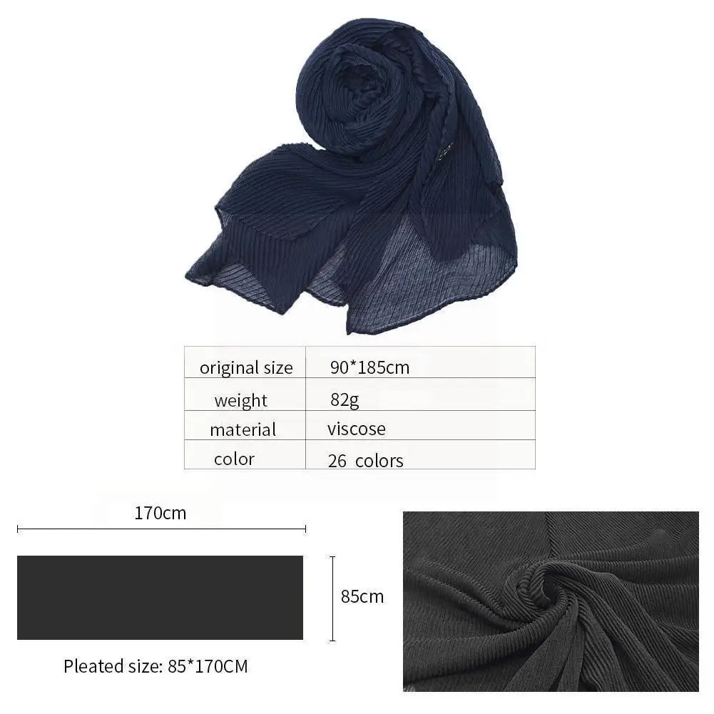 

2022 New Fashion Crinkle Hijab Scarf Plain Cotton Muslim Malaysian Wraps foulard and Shawls Headscarf Woman Hijabs Turban D3C2