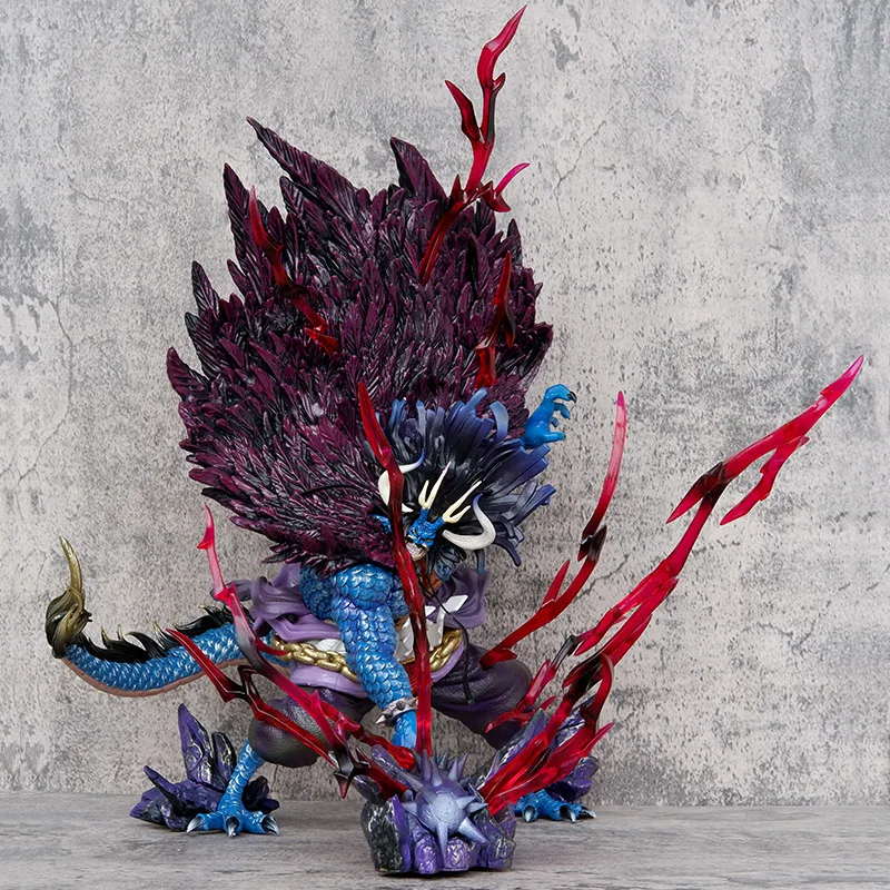 

52cm One Piece Anime Figures Man Beast Kaido Figure Thunder Bagua Peripheral Pvc Figurine Statue Model Decoration Toys Kids Gift