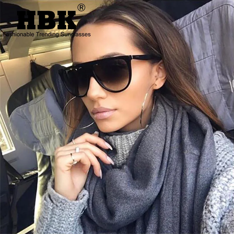 

Flat Top Oversized Women Sunglasses Retro Shield Shape Luxy Brand Design Big Square Frame Shades Square Sun Glasses Women UV400
