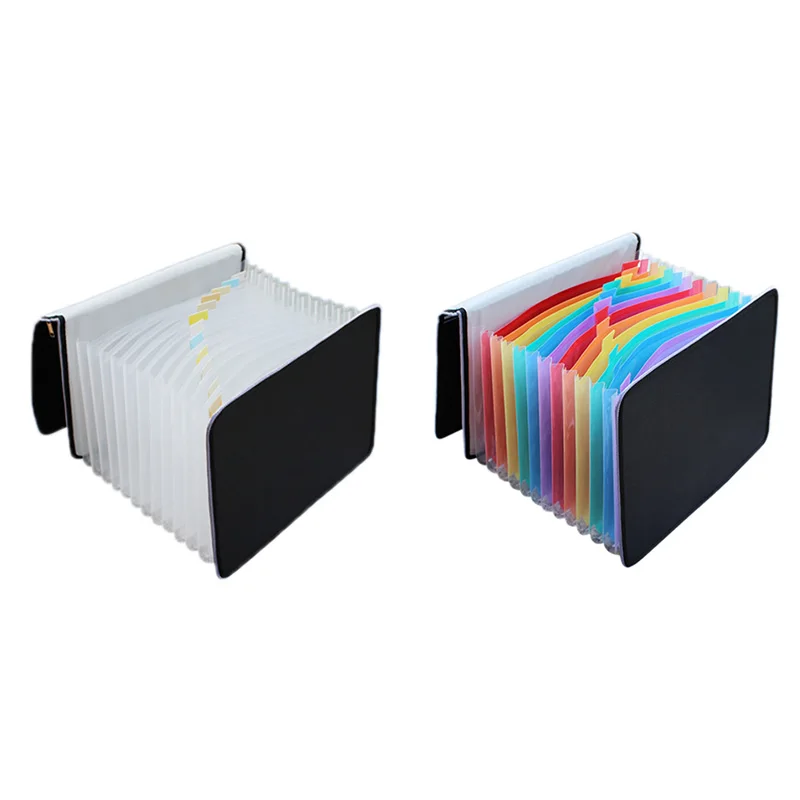 

Expanding File Organizer 13 Pockets,Accordion Folders Letter Size , Assorted with Rainbow,for Home,Office and School