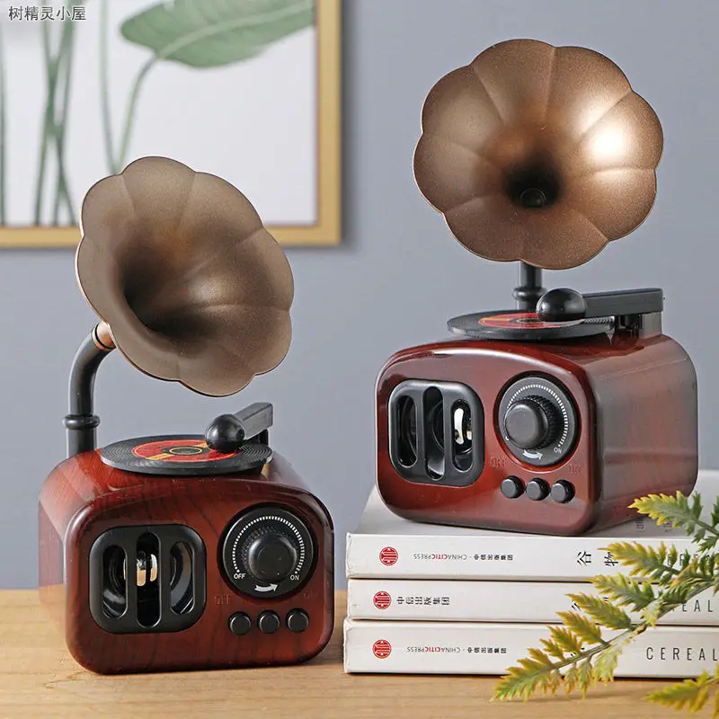 

Creative Retro Simulation Phonograph Music Box Movement Clockwork Music Box Simple Home Decoration Decoration Home Decore