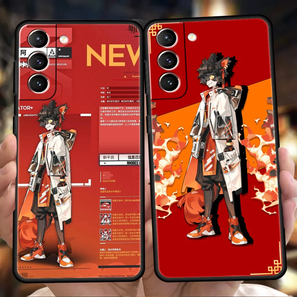 

Anime Aak Arknights Case for Samsung Galaxy S22 S20 S21 FE Ultra S10 S9 M22 M32 Note 20 Ultra 10 Plus 5G Silicon TPU Phone Cover