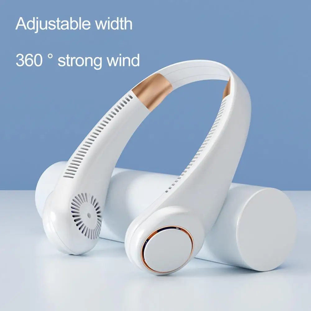 

Hanging Neck Fan 3 Gears Adjustable Multi-angle Cool Low Noise Strong Wind Fan Halter USB Fan Charging Outdoor Supply