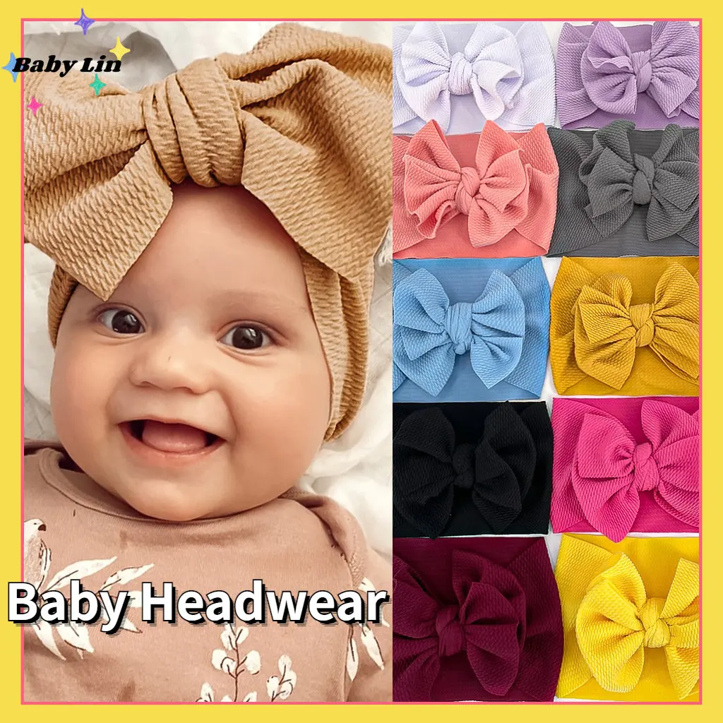 

1pcs Cute Children Soft Bow Hair Band High Quality Hair Accessories Solid Color Baby Headwear Bows for Babies Hair 2023 New